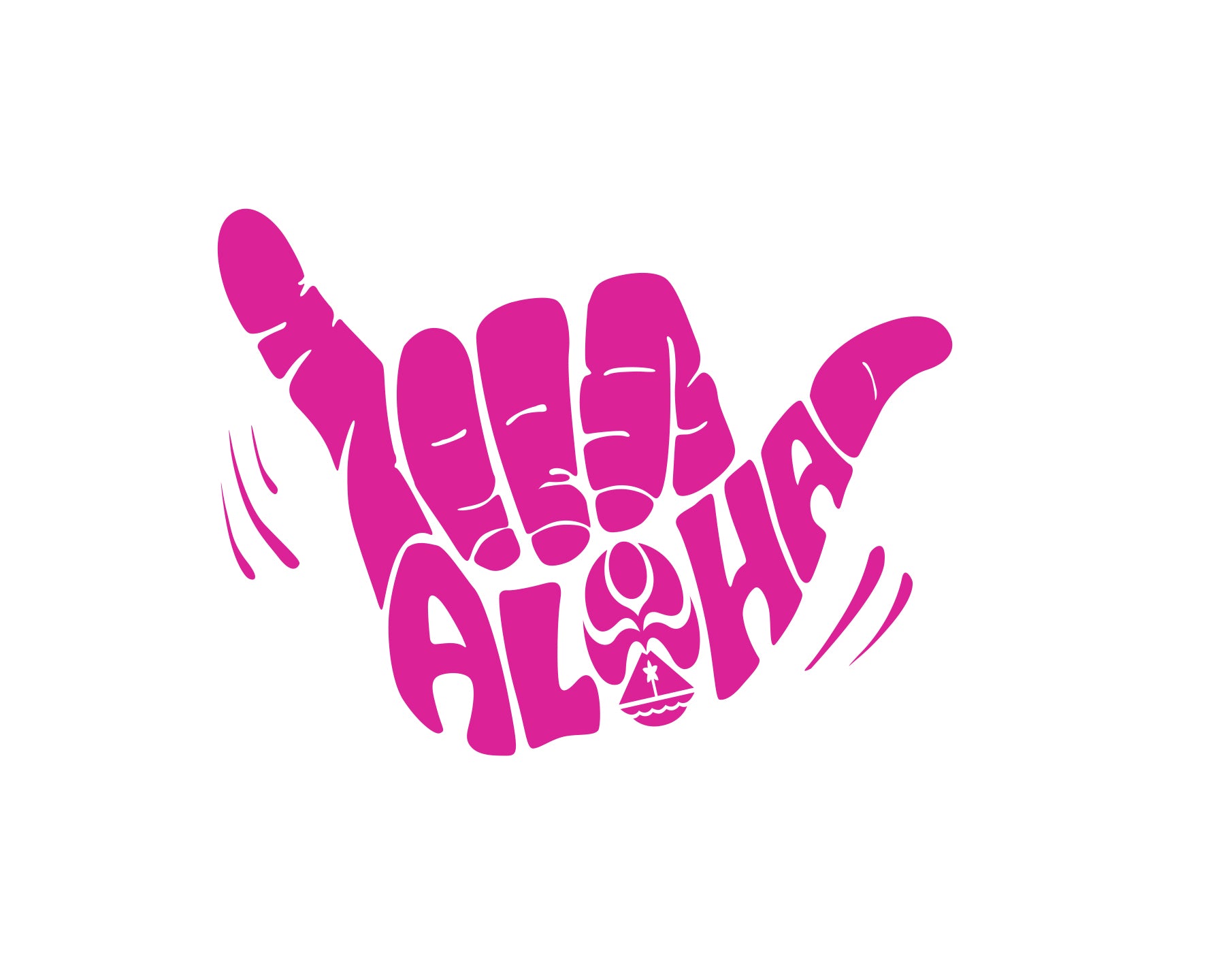 Aloha Shaka Die-Cut Sticker – Turtle Beach Island Wear