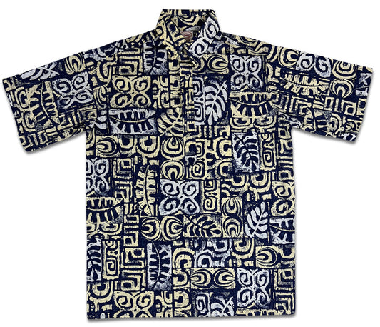 Tapa Blocks Pullover (Navy/Yellow)