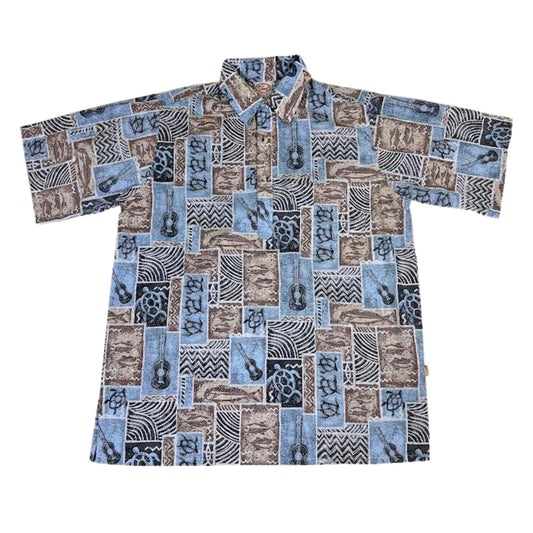 Ukulele Tapa Pullover (Blue)