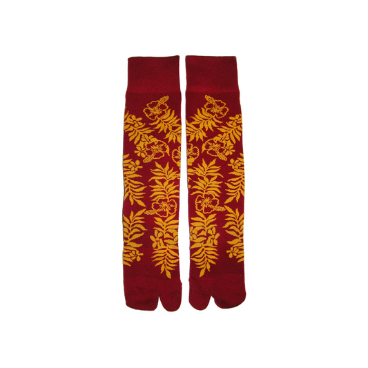 Mini Tahitian (Cardinal/Gold) Crew Socks