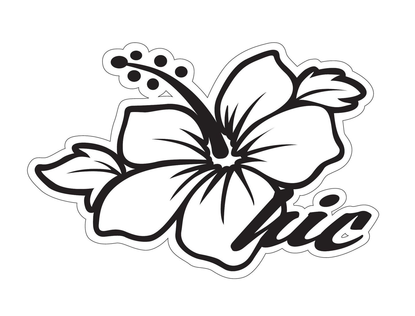 HIC Hibiscus Sticker