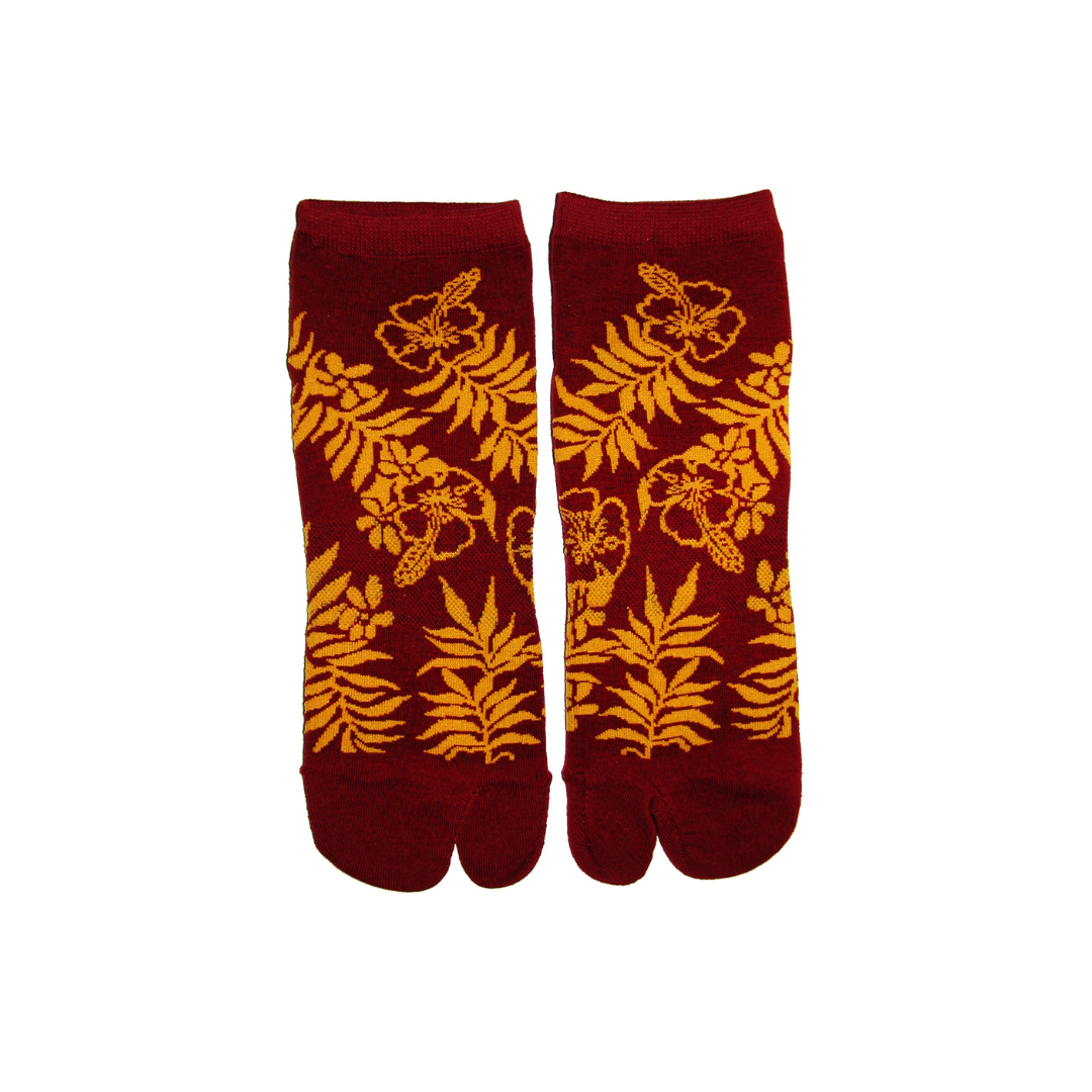 Mini Tahitian (Cardinal/Gold) Low Cut Socks